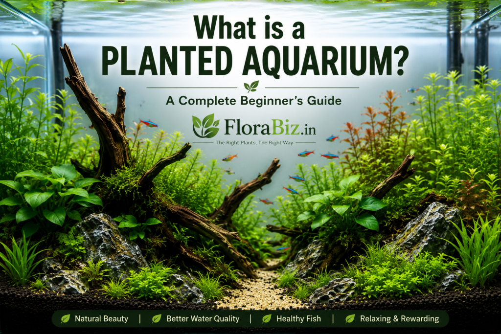 What is a planted aquarium with aquatic plants and driftwood